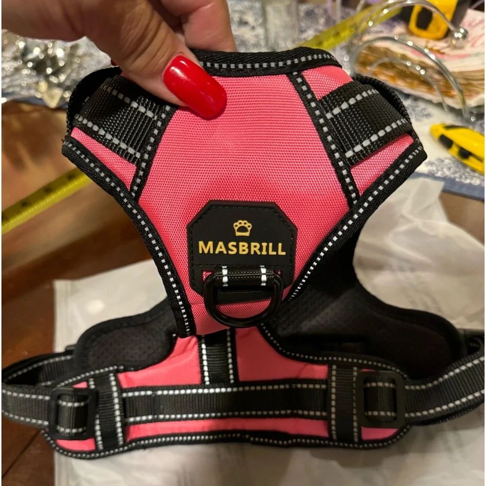 NWT MASBRILL Padded Adjustable Reflective Dog Harness In Sz L
